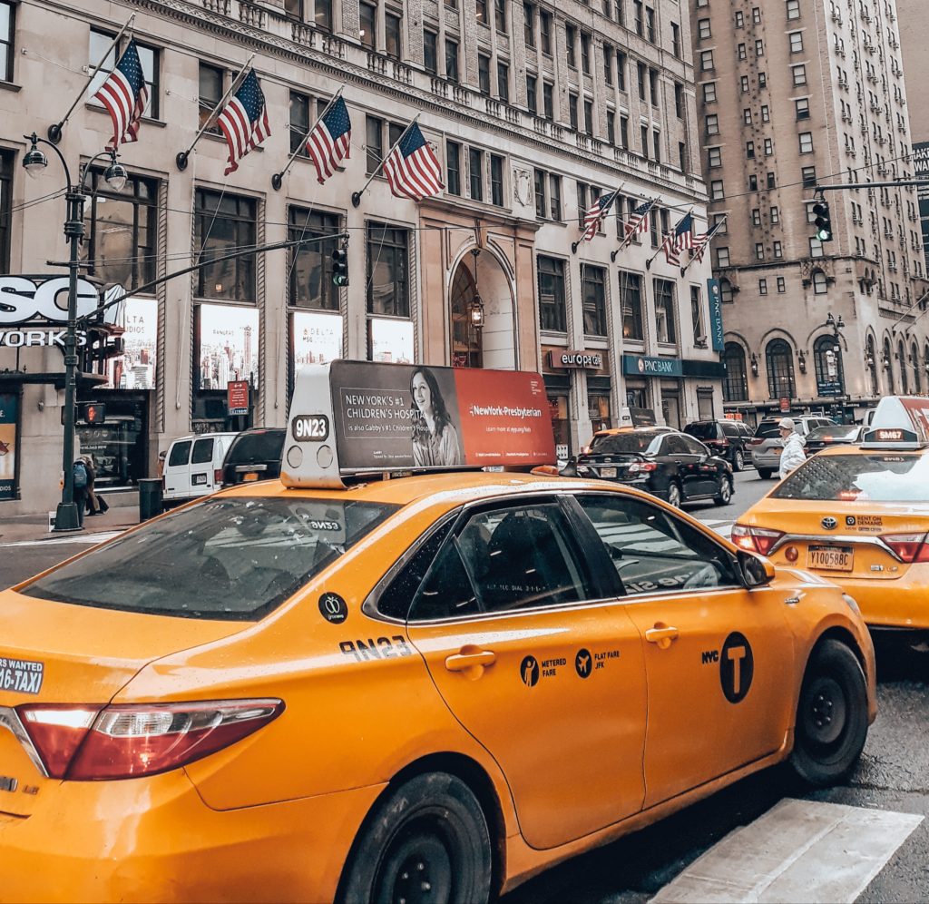 Yellow cab in New York City