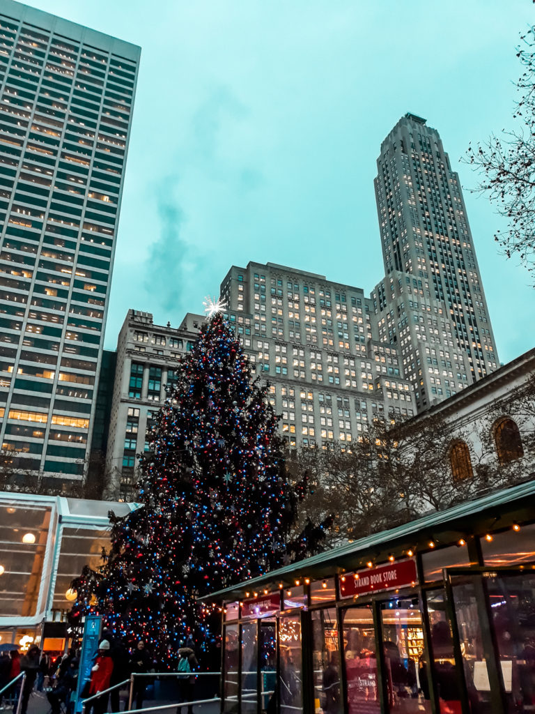 christmas market Bryant Park New York City
