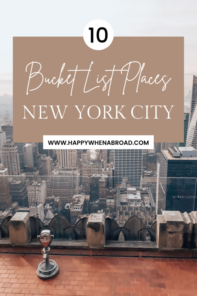 10 bucket list places in nyc