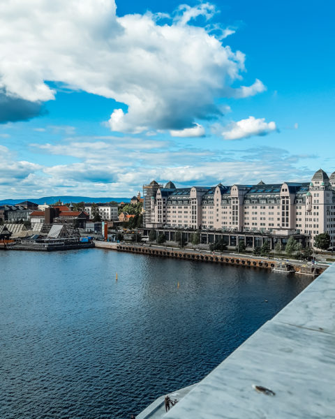 view from the opera house in oslo