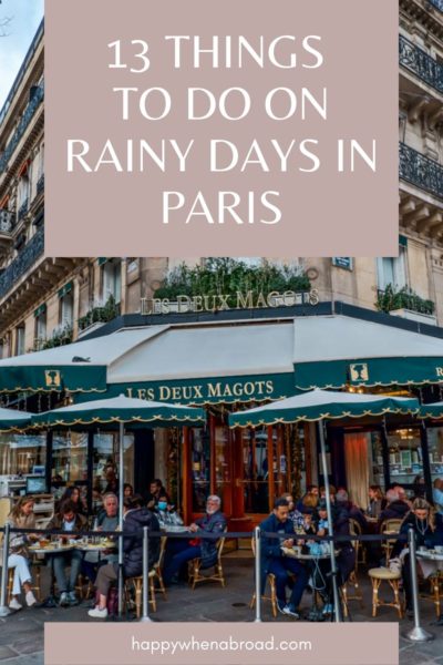 things to do on rainy days in paris