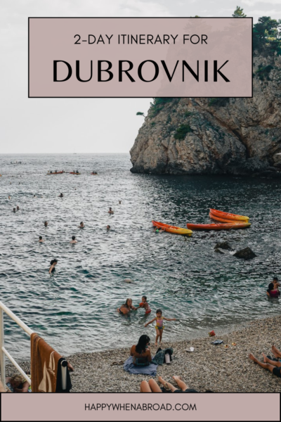 2-day itinerary for dubrovnik croatia