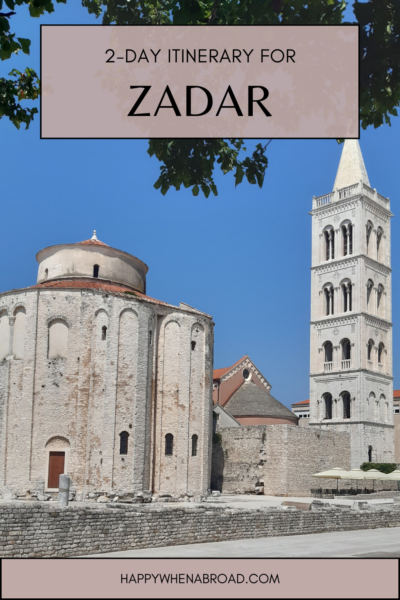 2 day itinerary for zadar