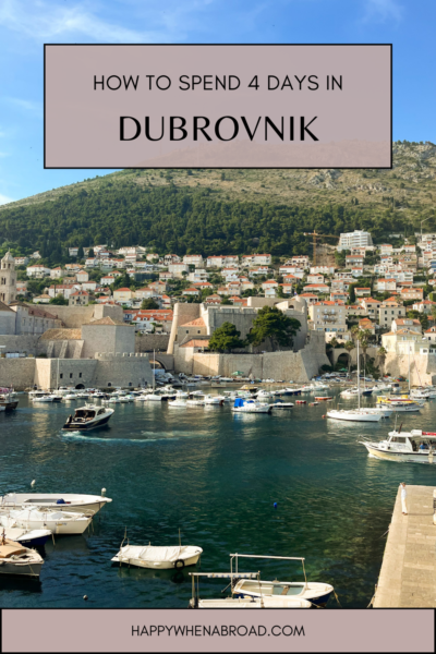 4 day dubrovnik itinerary