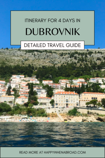 Dubrovnik detailed travel guide for 4 days