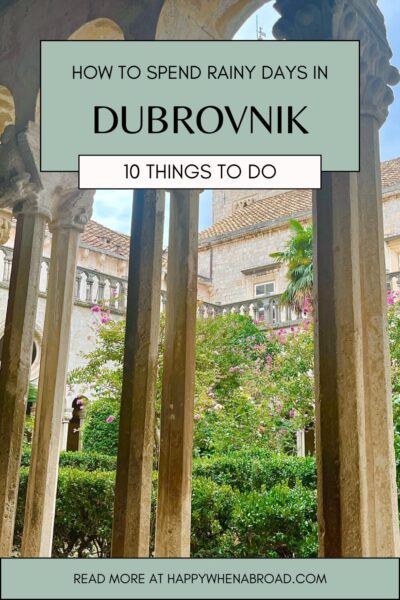 what to do in dubrovnik when it rains