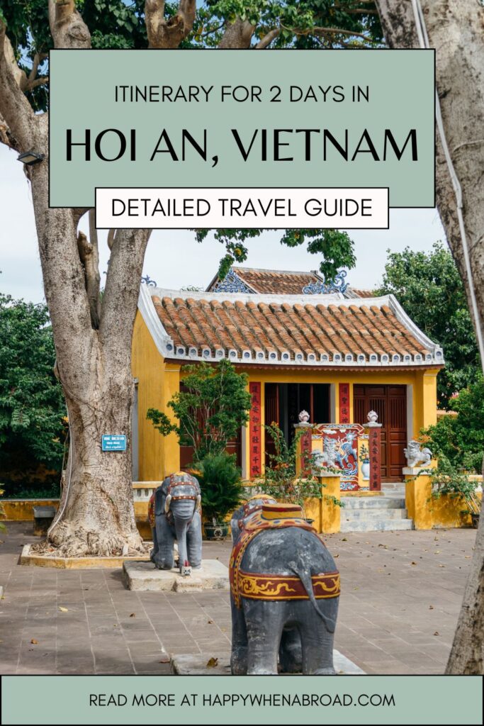 itinerary for 2 days in hoi an vietnam