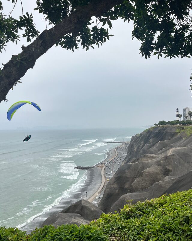 paragliders in lima peru