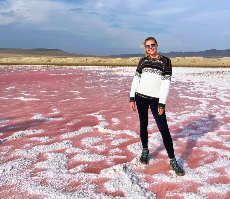 pink lagoon paracas peru