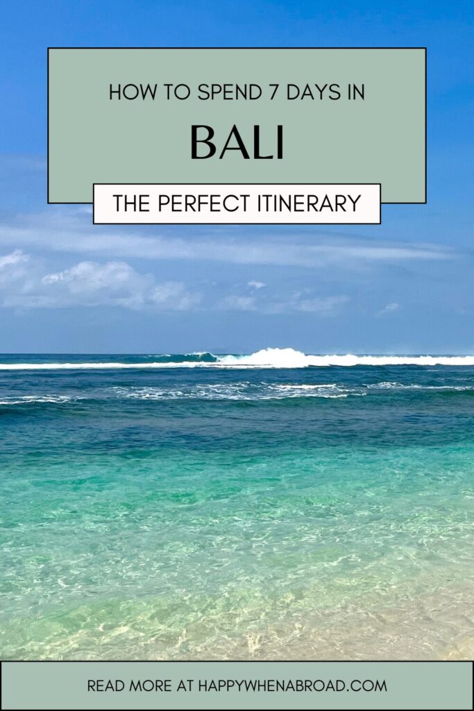 the perfect 7 day bali itinerary