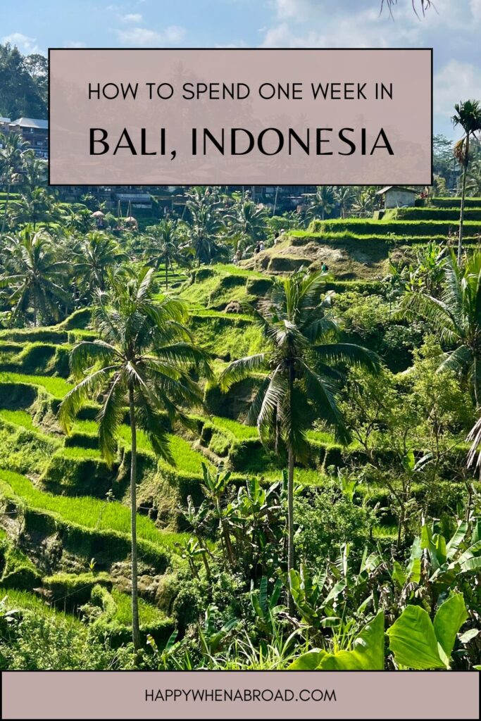 how to spend one week in bali indonesia