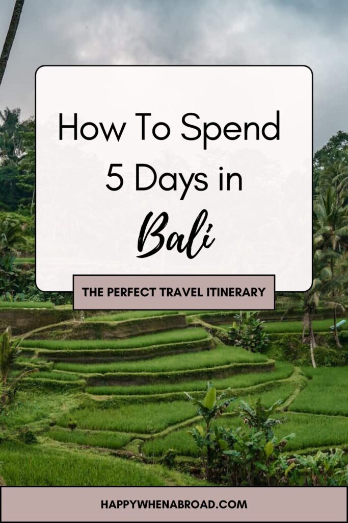 how to spend 5 days in bali pinterest