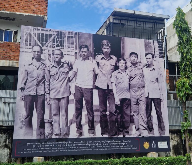 The few survivors of Tuol Sleng when it was liberated