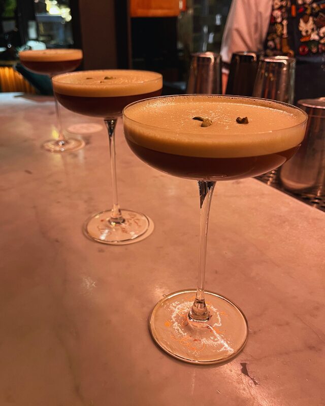 espresso martini at leo rooftop bar