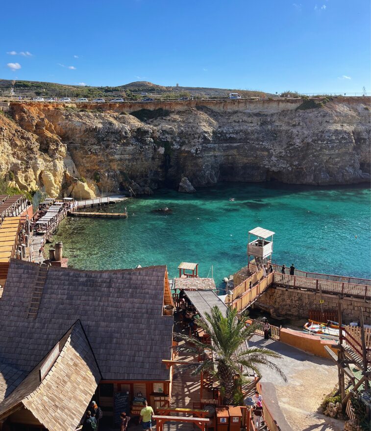 view over popeyes village malta