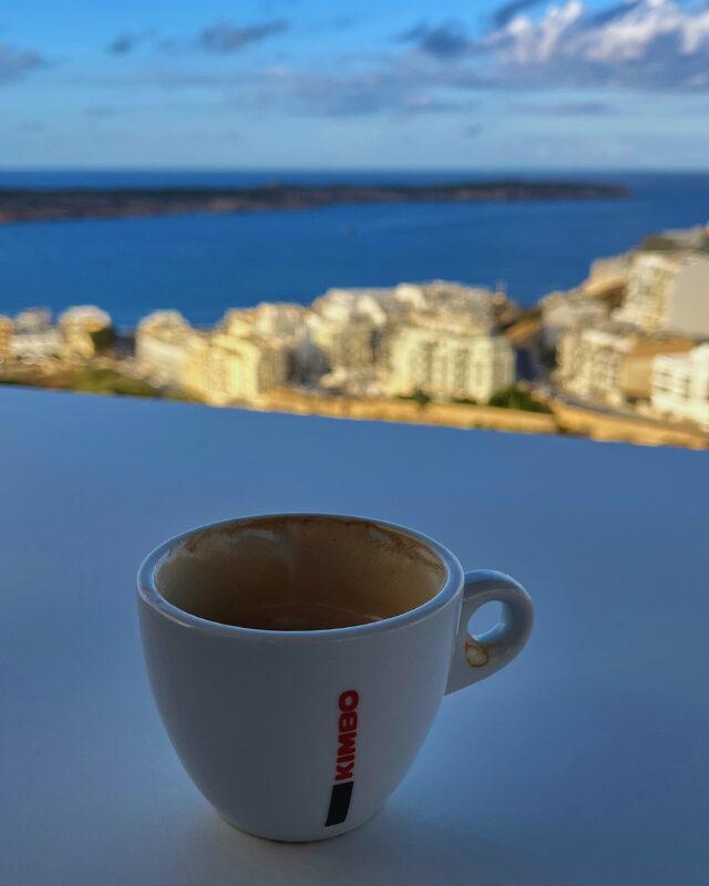 View over Mellieha Bay from Sea View Café & Bar.
