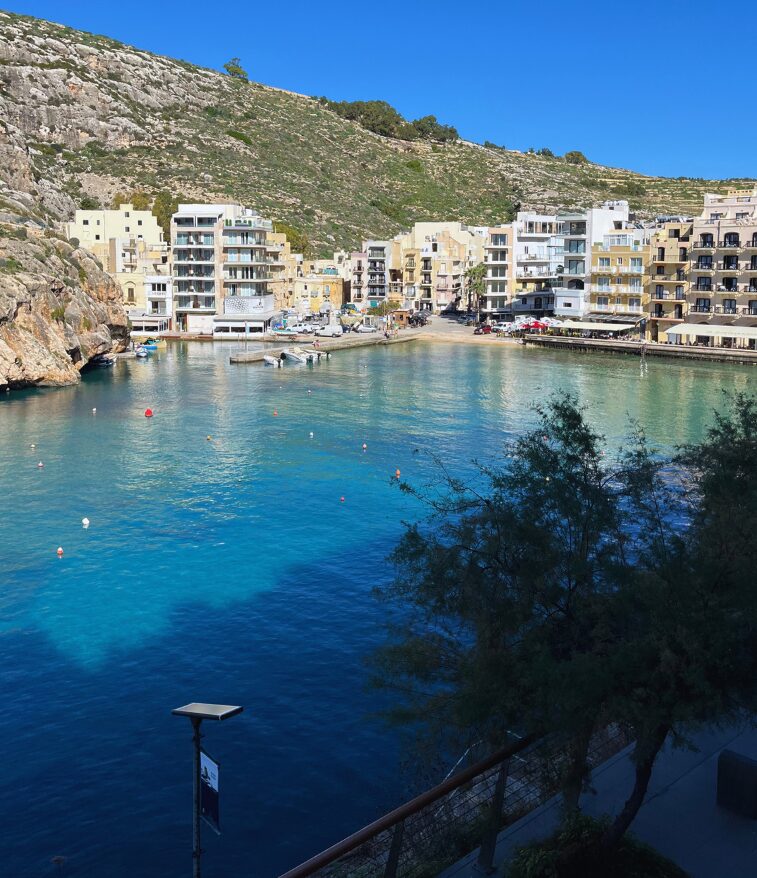 xlendi bay is a nice swimming spot in malta