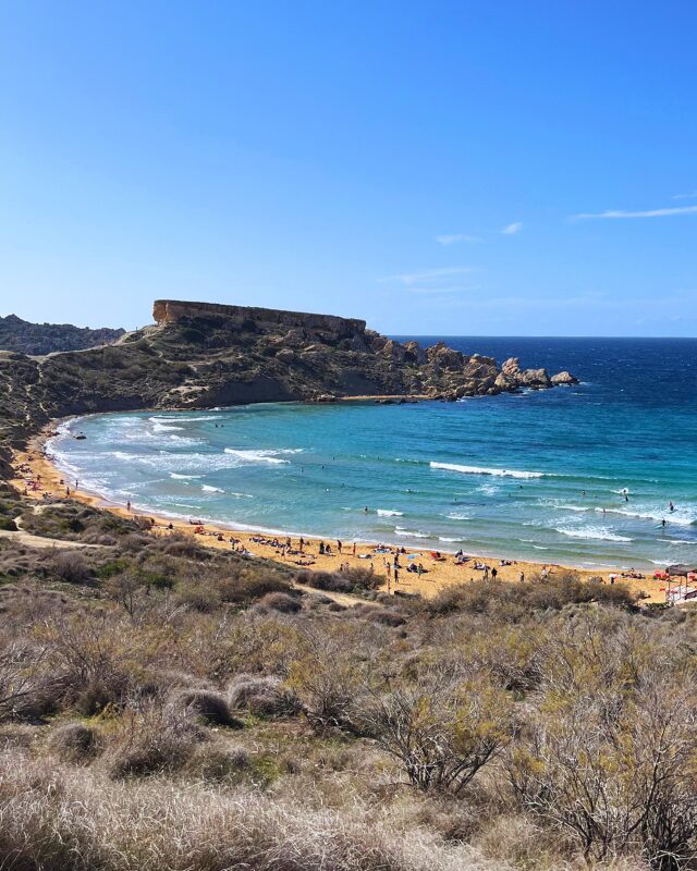 beautiful riviera beach at the west coast of malta