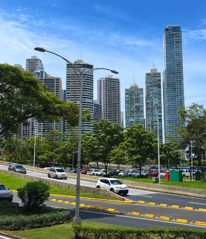 modern city center of panama city