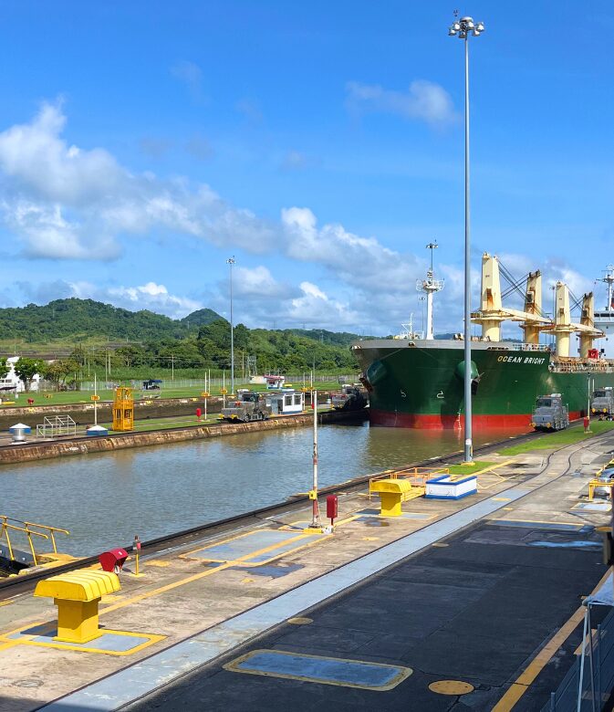 observing ships in the panama canal at miraflores locks visitor center