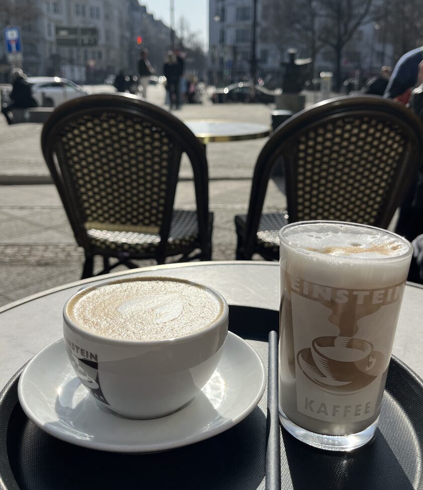 drinking coffee at kurfürstendamm