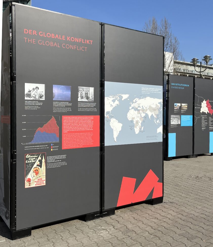 infographics at checkpoint charly in berlin