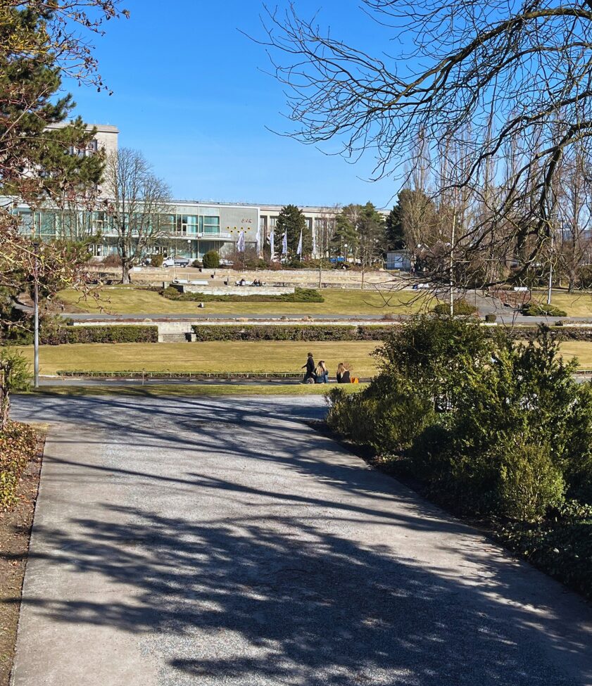 outdoor area at trade fair in berlin
