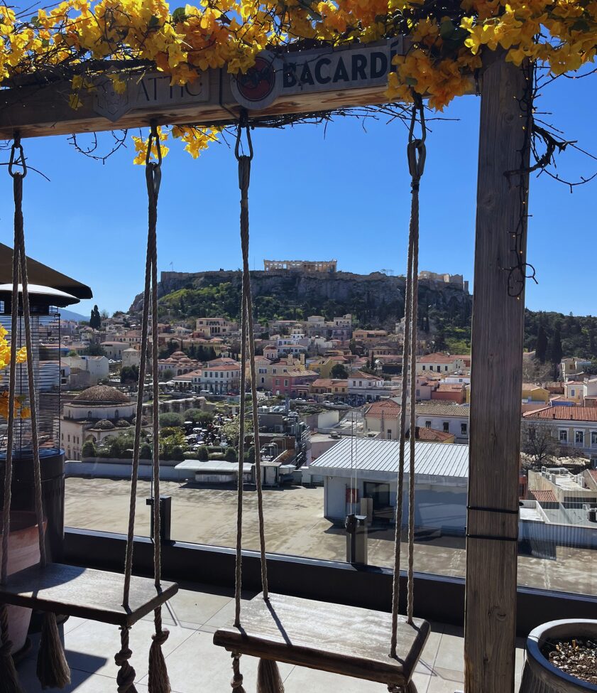 attic urban rooftop in athens