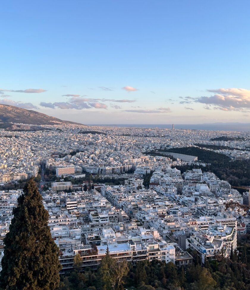 view over athens from lycabettus hill