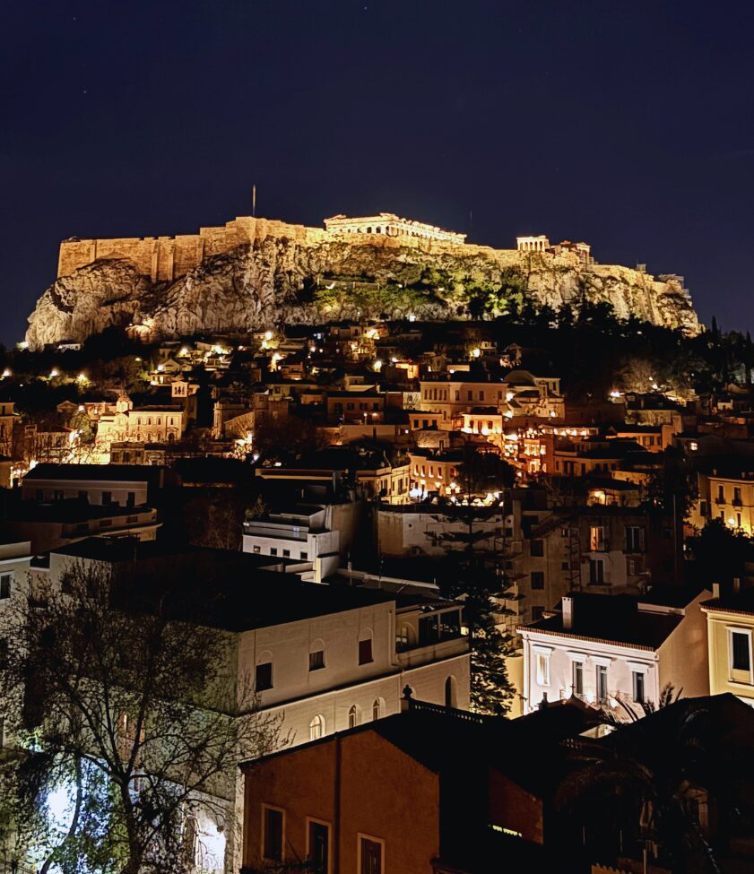 acropolis view at night