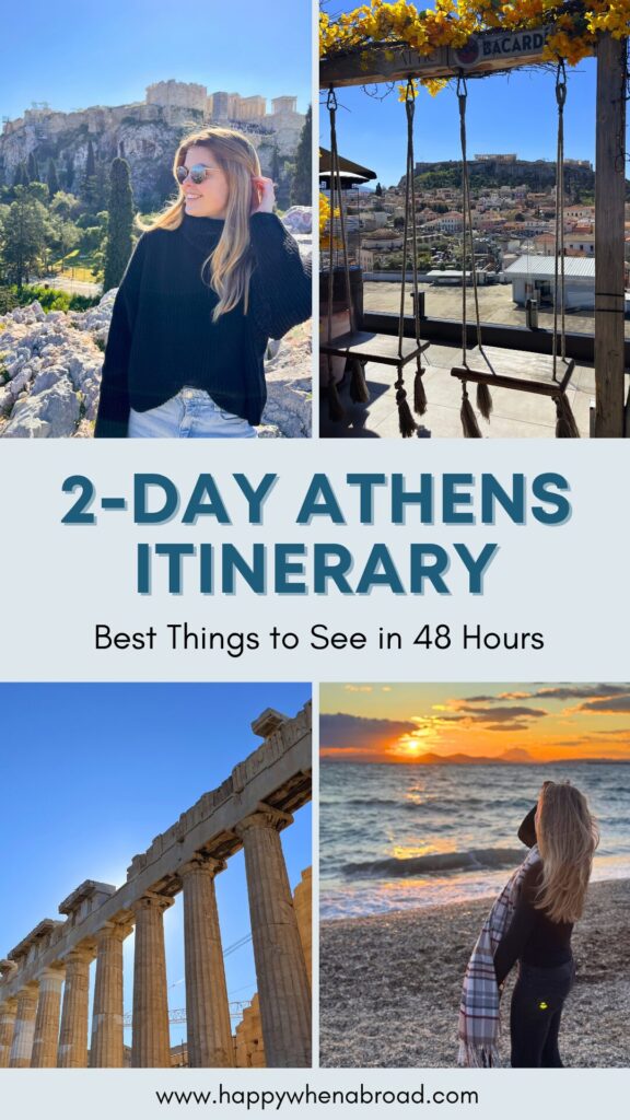 2-day athens itinerary pinterest pin